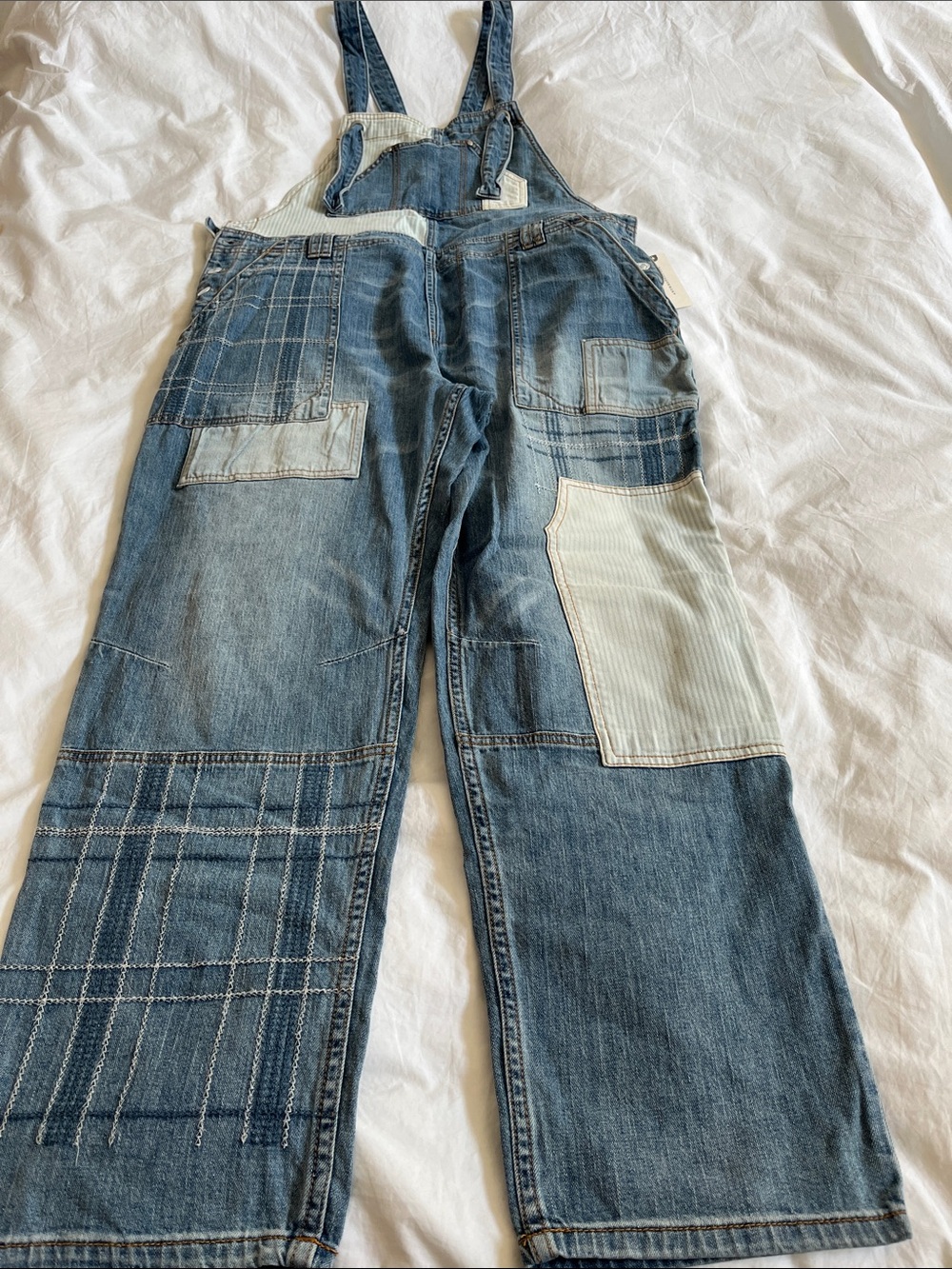 NWT Pilcro The Wanderer Denim Utility Overalls plus size 32